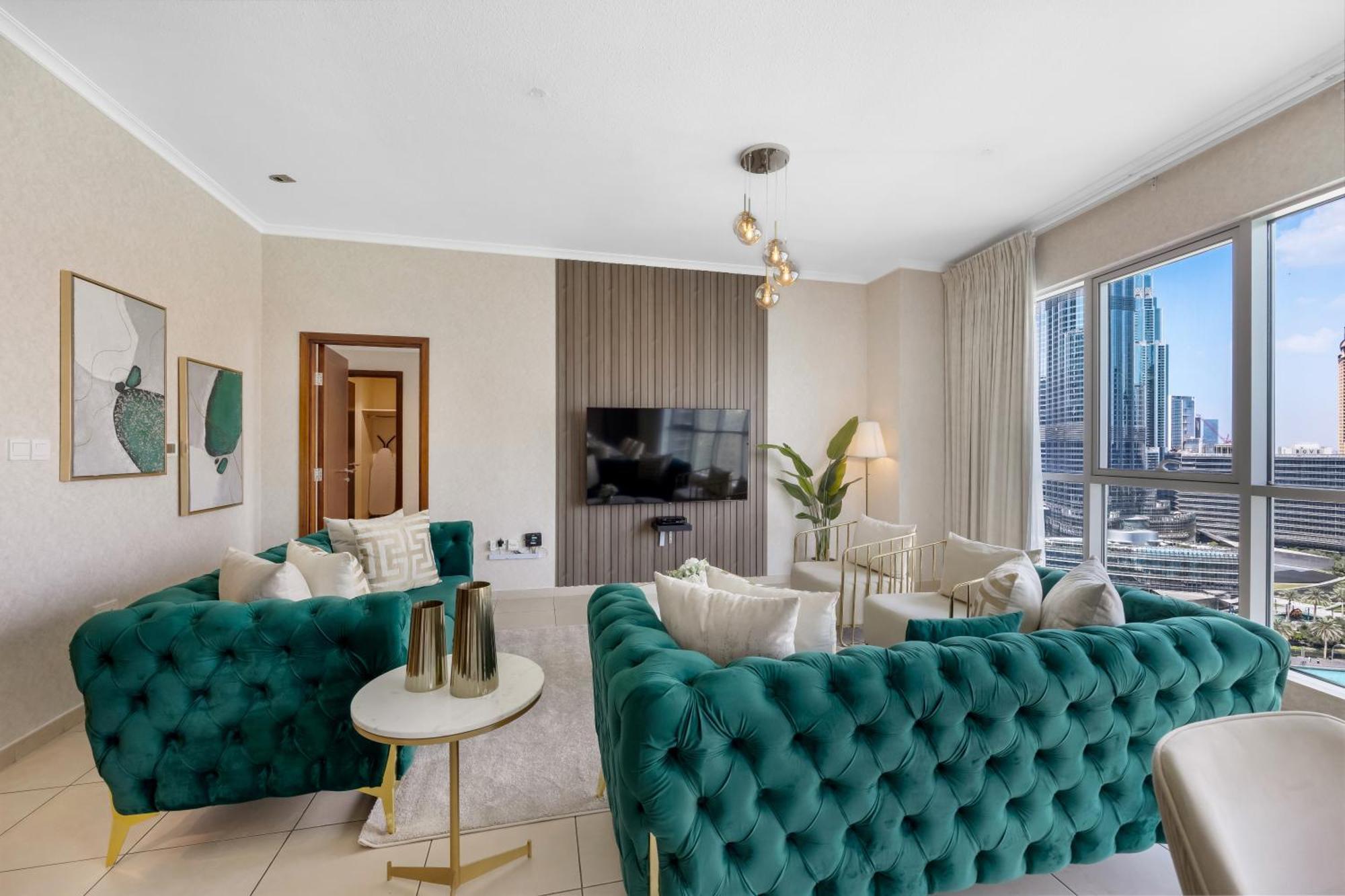 Apartment Durrani Homes - Lavish 3br Besides Burj Khalifa And Fountain View